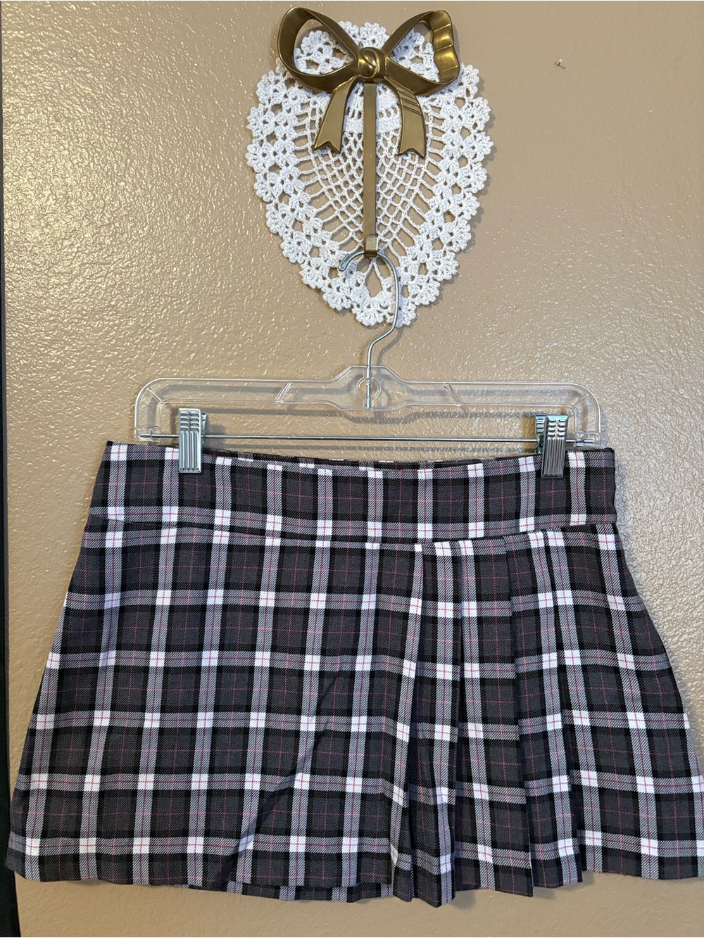 𝄞 Vintage Fabulosity pleated plaid mini skirt